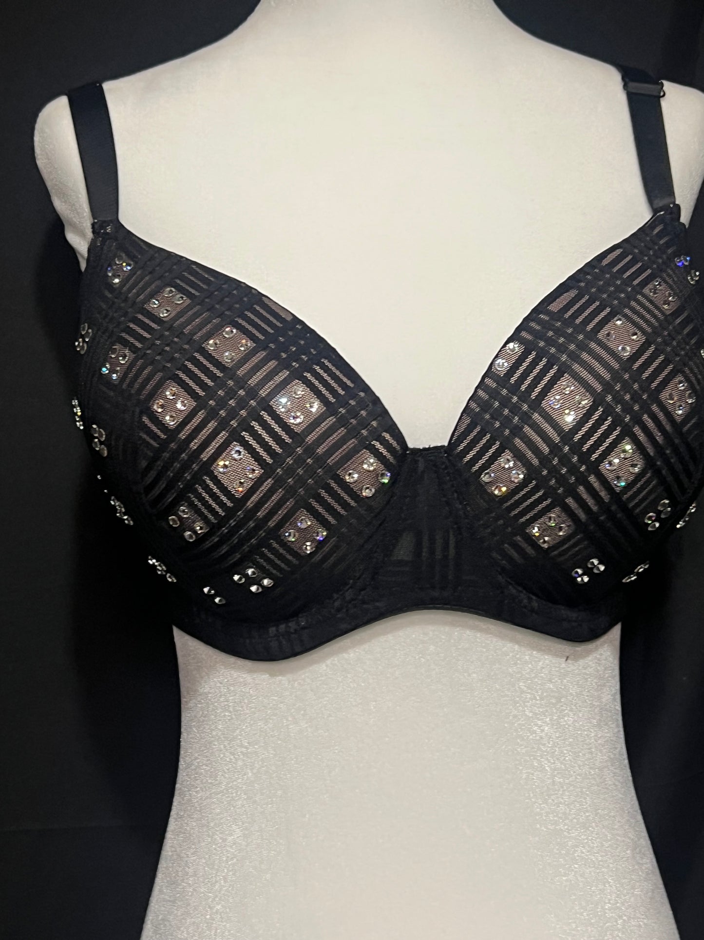 BabyBelle Crystal Checkered Bra