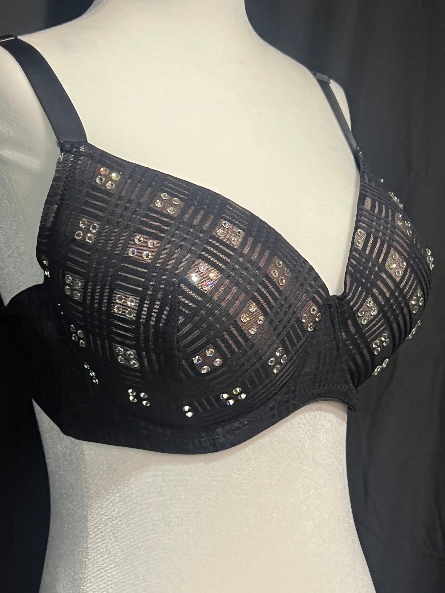 BabyBelle Crystal Checkered Bra