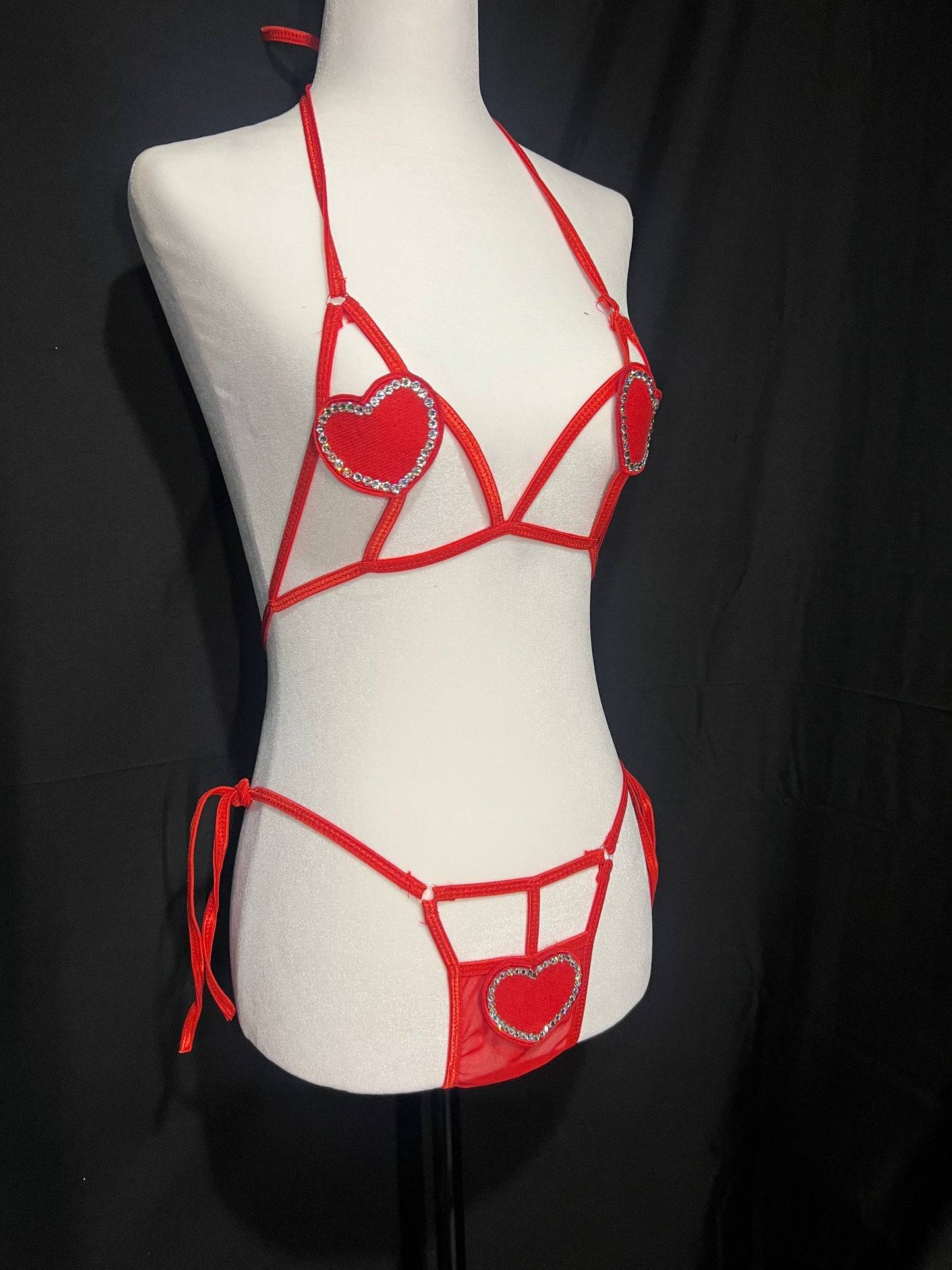 BabyBelle Heart & Tie T-Back Set