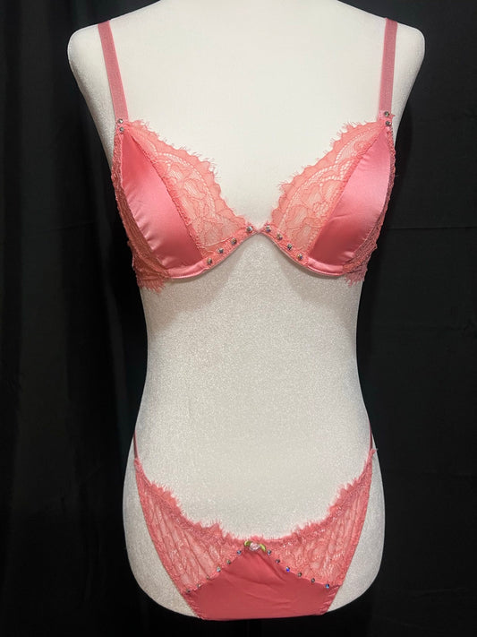 BabyBelle Light Pink Shear Lace Set