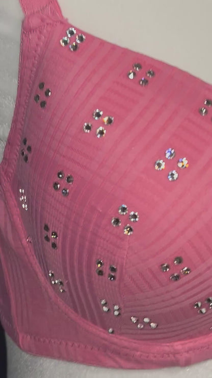BabyBelle Crystal Checkered Bra