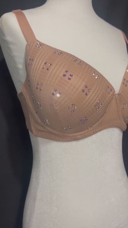 BabyBelle Crystal Checkered Bra